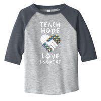 Autistic Awareness Month Teacher Teach Hope Love Autism Day Toddler Fine Jersey T-Shirt