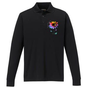 Autism Awareness Mom Choose Kind Autism Gift Performance Long Sleeve Polo