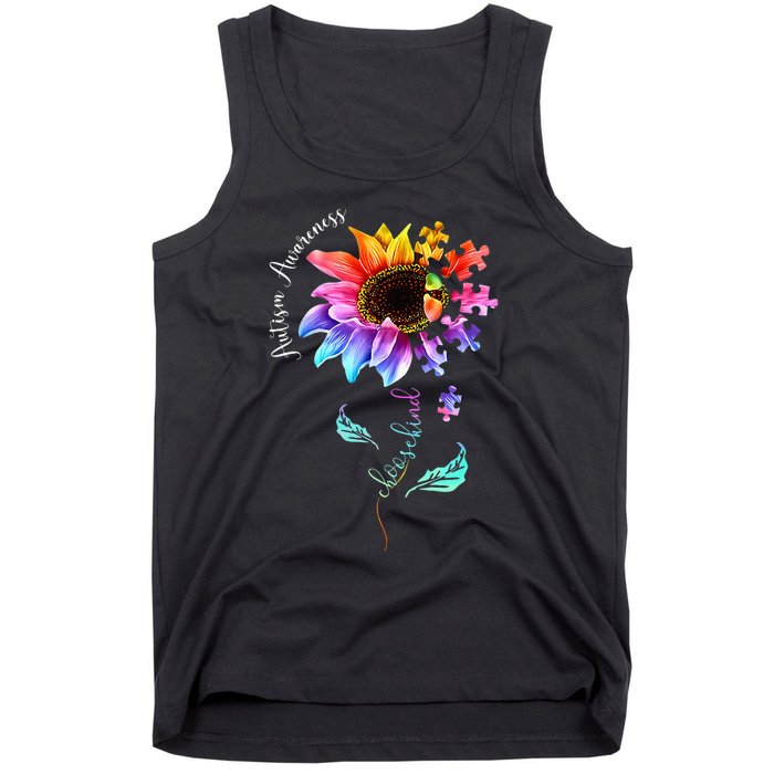 Autism Awareness Mom Choose Kind Autism Gift Tank Top