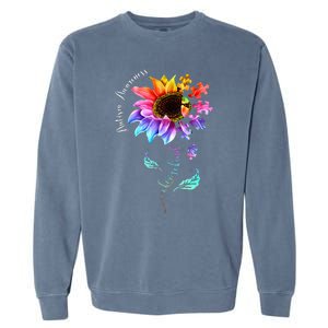 Autism Awareness Mom Choose Kind Autism Gift Garment-Dyed Sweatshirt