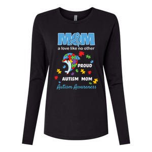 Autism Awareness Mom Mother Love Proud Autism Mama Dolphin Gift Womens Cotton Relaxed Long Sleeve T-Shirt