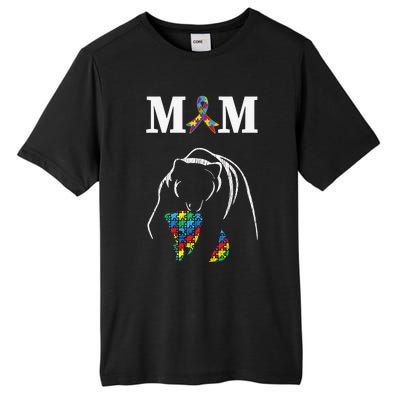 Autism Awareness Mom Proud Autistic Son Daughter Mama Bear Cool Gift Tall Fusion ChromaSoft Performance T-Shirt