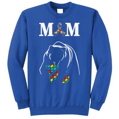 Autism Awareness Mom Proud Autistic Son Daughter Mama Bear Cool Gift Sweatshirt