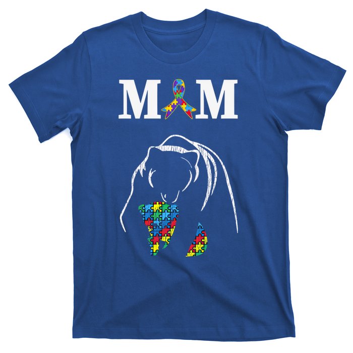 Autism Awareness Mom Proud Autistic Son Daughter Mama Bear Cool Gift T-Shirt