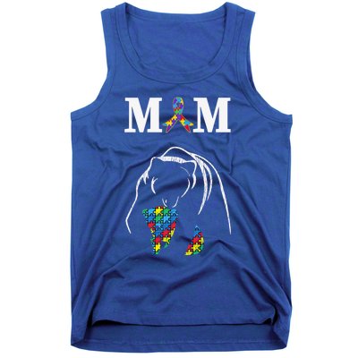 Autism Awareness Mom Proud Autistic Son Daughter Mama Bear Cool Gift Tank Top