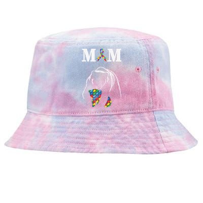 Autism Awareness Mom Proud Autistic Son Daughter Mama Bear Cool Gift Tie-Dyed Bucket Hat