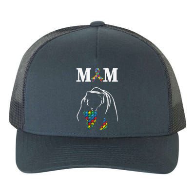 Autism Awareness Mom Proud Autistic Son Daughter Mama Bear Cool Gift Yupoong Adult 5-Panel Trucker Hat