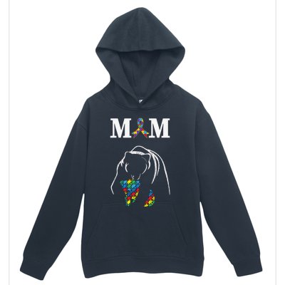 Autism Awareness Mom Proud Autistic Son Daughter Mama Bear Cool Gift Urban Pullover Hoodie