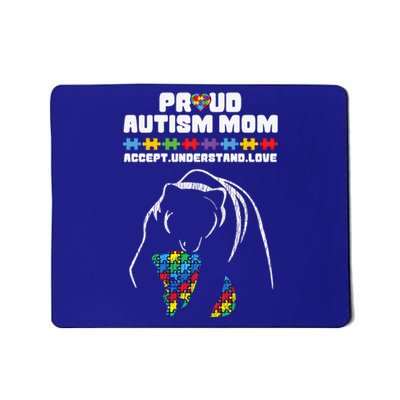 Autism Awareness Mom Proud Autistic Son Daughter Mama Bear Gift Mousepad