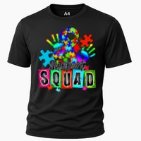 Autism Awareness Month Ribbon Support Squad Cooling Performance Crew T-Shirt