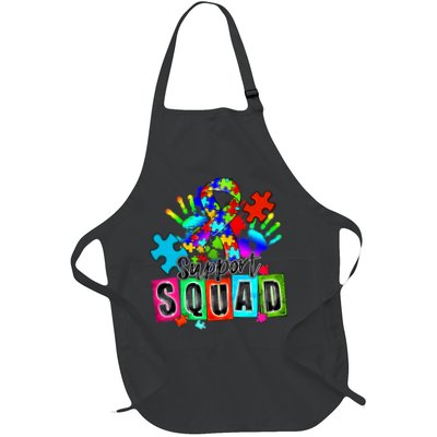 Autism Awareness Month Ribbon Support Squad Apron