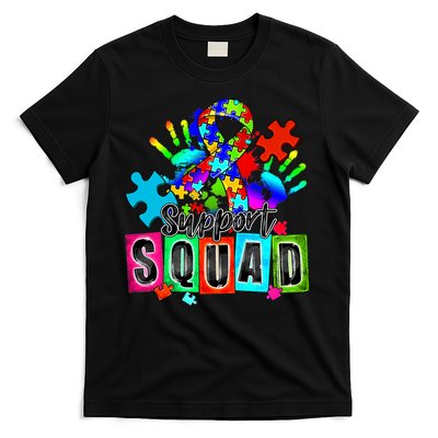 Autism Awareness Month Ribbon Support Squad T-Shirt