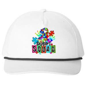 Autism Awareness Month Ribbon Support Squad Snapback Five-Panel Rope Hat