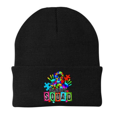 Autism Awareness Month Ribbon Support Squad Beanie