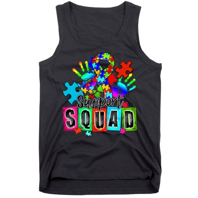 Autism Awareness Month Ribbon Support Squad Tank Top