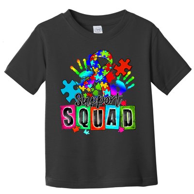 Autism Awareness Month Ribbon Support Squad Toddler T-Shirt