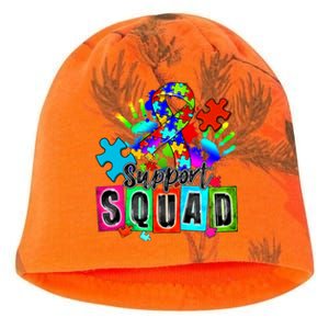 Autism Awareness Month Ribbon Support Squad Kati - Camo Knit Beanie