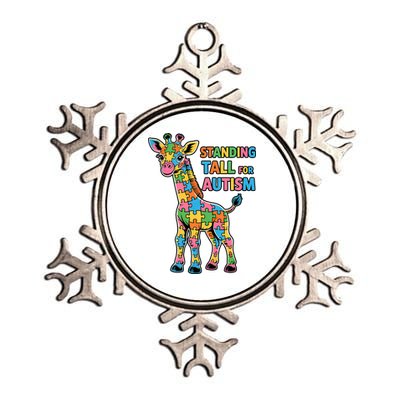 Autism Awareness Month April Puzzle Acceptance & Inclusion  Metallic Star Ornament