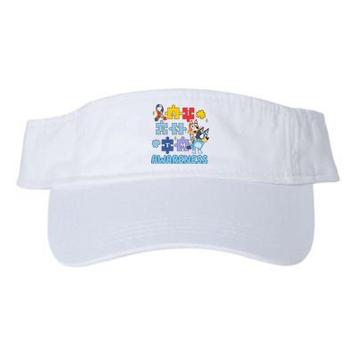 Autism Awareness Month Supporter Dog Lover Valucap Bio-Washed Visor