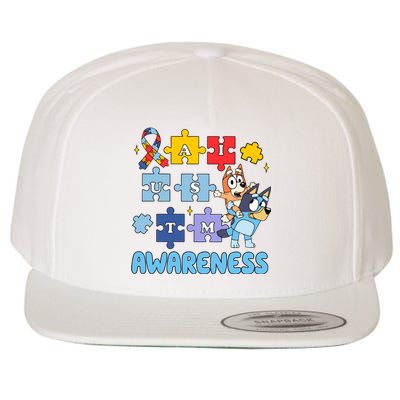 Autism Awareness Month Supporter Dog Lover Wool Snapback Cap