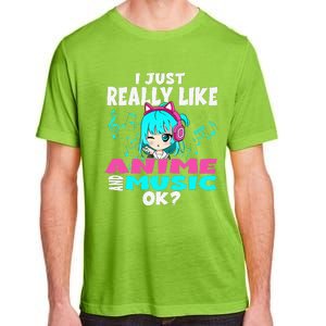 Anime And Music Kawaii Chibi Graphic Teen Anime Girl Adult ChromaSoft Performance T-Shirt