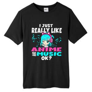 Anime And Music Kawaii Chibi Graphic Teen Anime Girl Tall Fusion ChromaSoft Performance T-Shirt