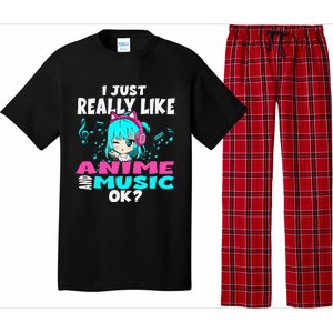 Anime And Music Kawaii Chibi Graphic Teen Anime Girl Pajama Set