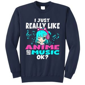 Anime And Music Kawaii Chibi Graphic Teen Anime Girl Sweatshirt