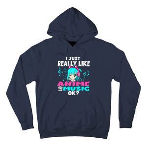 Anime And Music Kawaii Chibi Graphic Teen Anime Girl Tall Hoodie