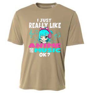 Anime And Music Kawaii Chibi Graphic Teen Anime Girl Cooling Performance Crew T-Shirt