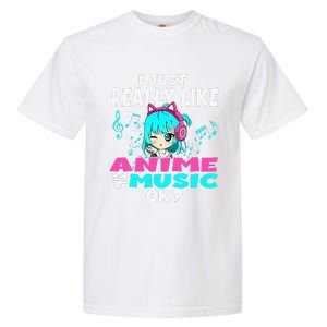 Anime And Music Kawaii Chibi Graphic Teen Anime Girl Garment-Dyed Heavyweight T-Shirt