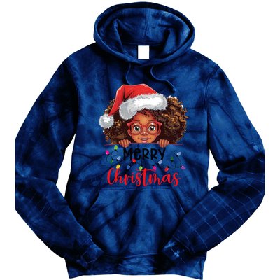 African American Merry Christmas African Black Women Girl Tie Dye Hoodie