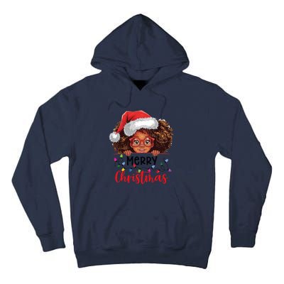 African American Merry Christmas African Black Women Girl Tall Hoodie