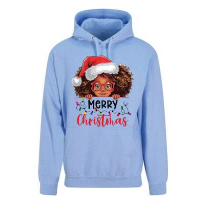 African American Merry Christmas African Black Women Girl Unisex Surf Hoodie