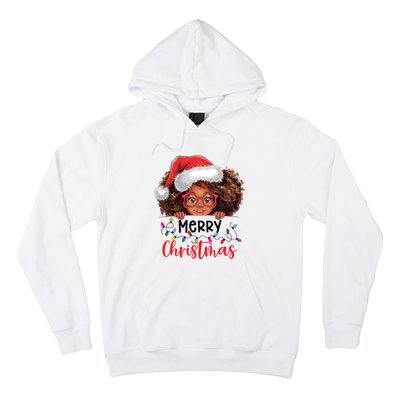 African American Merry Christmas African Black Women Girl Hoodie