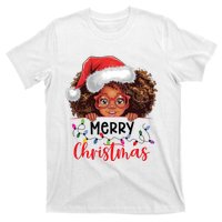 African American Merry Christmas African Black Women Girl T-Shirt