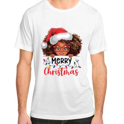 African American Merry Christmas African Black Women Girl Adult ChromaSoft Performance T-Shirt