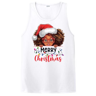 African American Merry Christmas African Black Women Girl PosiCharge Competitor Tank