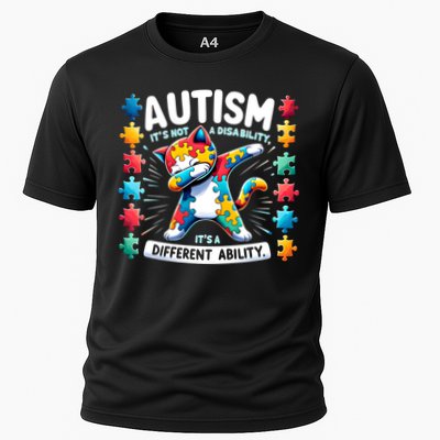 Autism Awareness Month Autism Cat Dabbing Support Autism Gift Performance Shirt