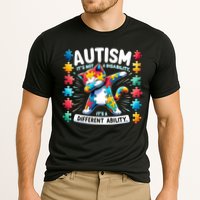 Autism Awareness Month Autism Cat Dabbing Support Autism Gift Cooling Performance Crew T-Shirt
