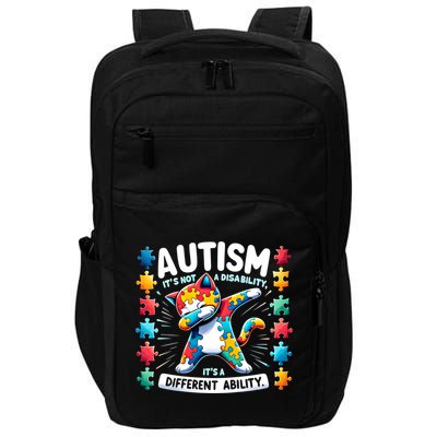 Autism Awareness Month Autism Cat Dabbing Support Autism Gift Impact Tech Backpack