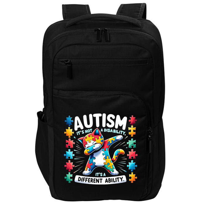 Autism Awareness Month Autism Cat Dabbing Support Autism Gift Impact Tech Backpack