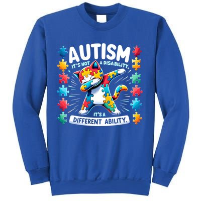 Autism Awareness Month Autism Cat Dabbing Support Autism Gift Sweatshirt