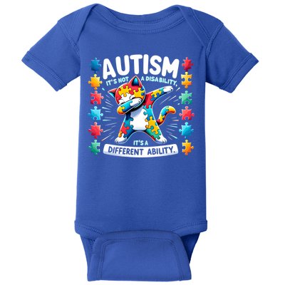 Autism Awareness Month Autism Cat Dabbing Support Autism Gift Baby Bodysuit