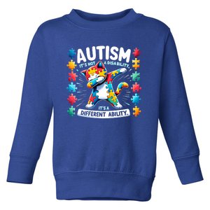 Autism Awareness Month Autism Cat Dabbing Support Autism Gift Toddler Sweatshirt