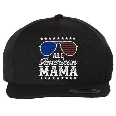 All American Mama 4th Of July Mothers Day Sunglasses Family Wool Snapback Cap