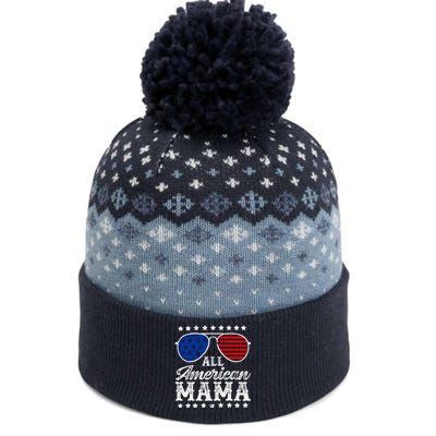 All American Mama 4th Of July Mothers Day Sunglasses Family The Baniff Cuffed Pom Beanie