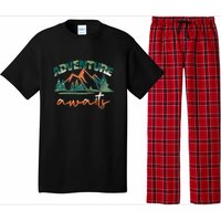 Adventure Awaits Mountains Outdoor Hiking Camping Gift Pajama Set