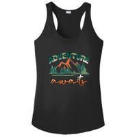 Adventure Awaits Mountains Outdoor Hiking Camping Gift Ladies PosiCharge Competitor Racerback Tank