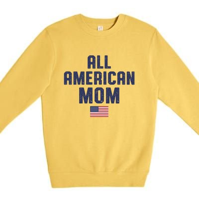 All American Mom USA Flag Premium Crewneck Sweatshirt